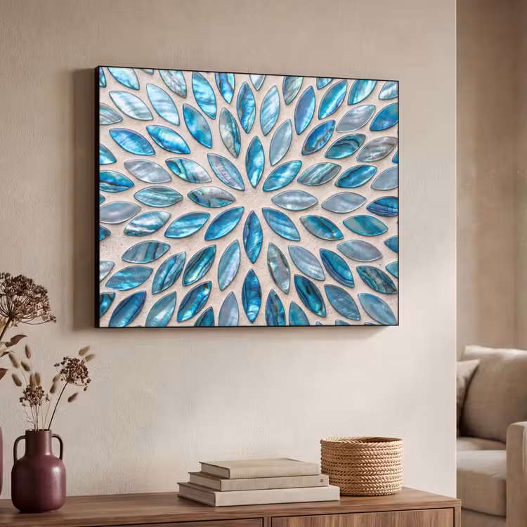 Art Frame - Patroon - Glans - Abstract - Blauw - Decoratie — 4