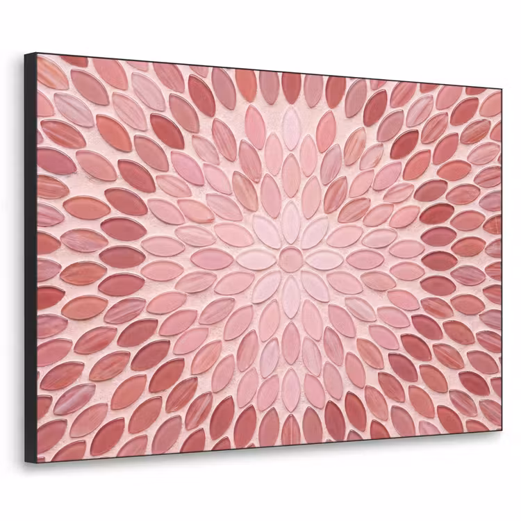 Art Frame - Patroon - Mozaïek - Ovaal - Abstract - Roze — 1
