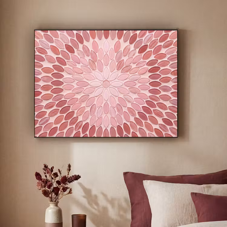 Art Frame - Patroon - Mozaïek - Ovaal - Abstract - Roze — 2