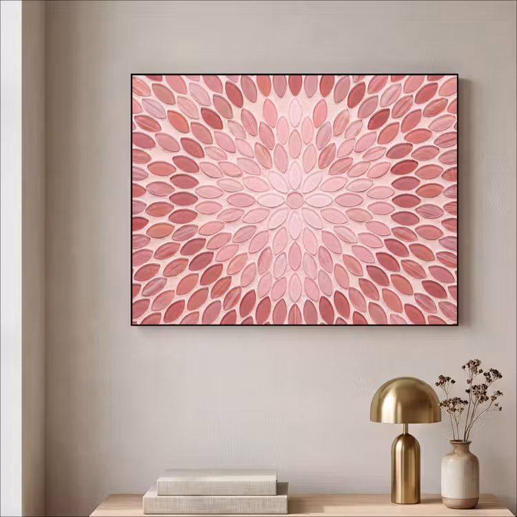 Art Frame - Patroon - Mozaïek - Ovaal - Abstract - Roze — 3