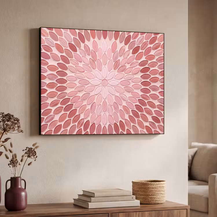 Art Frame - Patroon - Mozaïek - Ovaal - Abstract - Roze — 4