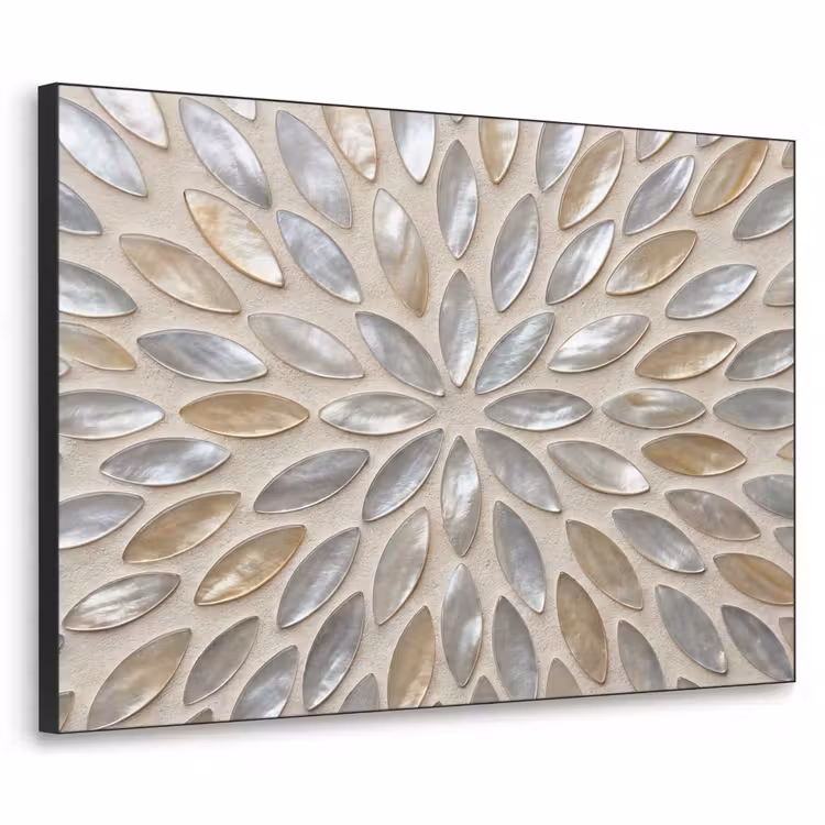 Art Frame - Patroon - Ovaal - Glanzend - Abstract - Beige — 1