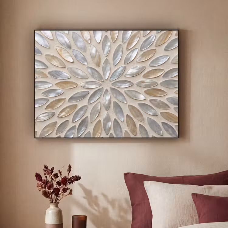 Art Frame - Patroon - Ovaal - Glanzend - Abstract - Beige — 2