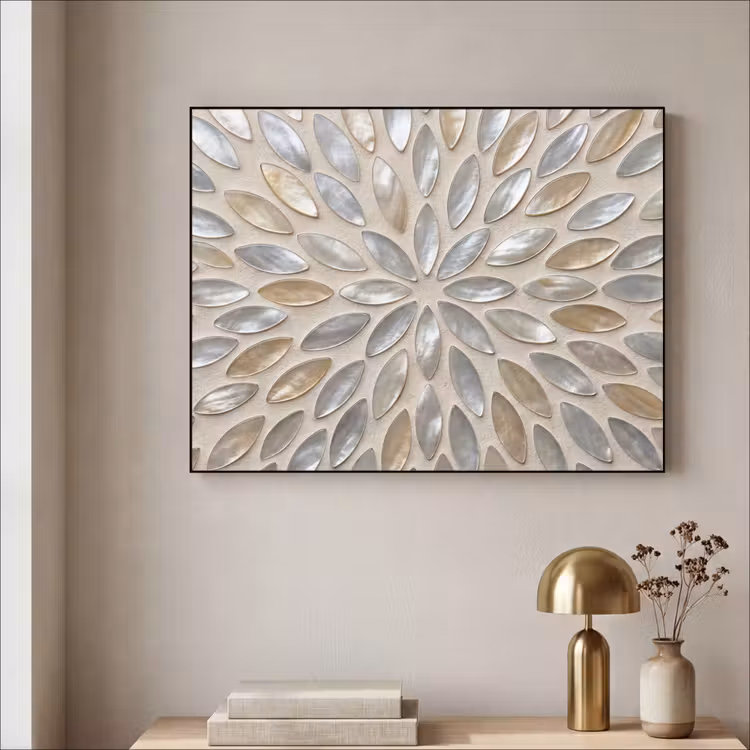 Art Frame - Patroon - Ovaal - Glanzend - Abstract - Beige — 3