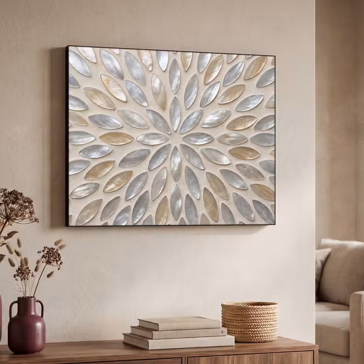 Art Frame - Patroon - Ovaal - Glanzend - Abstract - Beige — 4