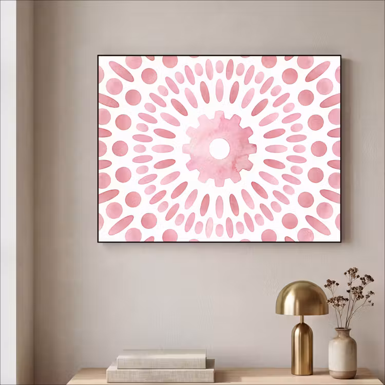 Art Frame - Abstract - Vormen - Patroon - Aquarel - Roze — 3