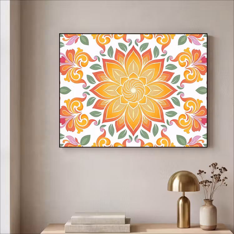 Art Frame - Mandala - Bloemen - Decoratie - Kleurrijk - Abstract — 3