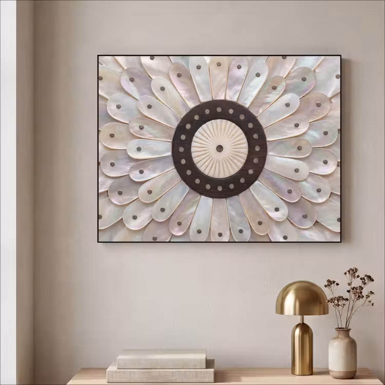 Art Frame - Parelmoer - Patroon - Decoratie - Ambacht - Wit — 3