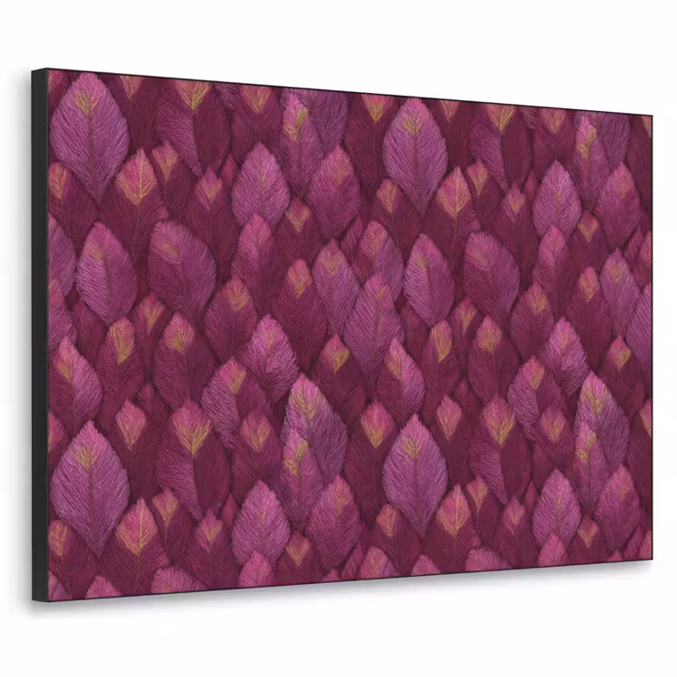 Art Frame - Bladeren - Patroon - Burgundy — 1