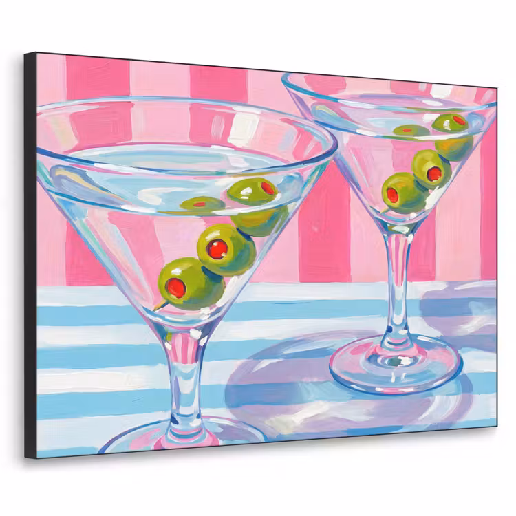 Art Frame - Cocktail - Olijven - Kunst - Modern - Roze — 1