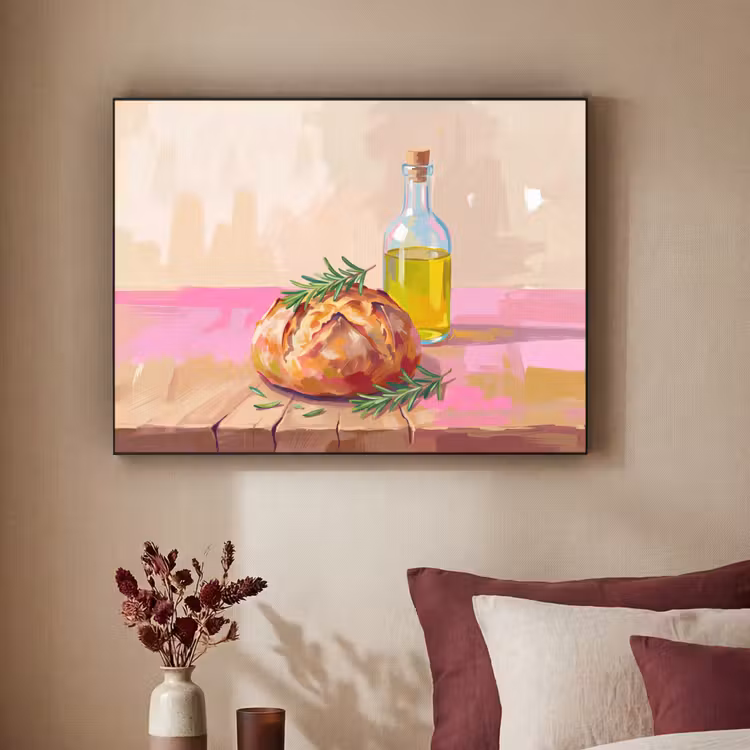 Art Frame - Eten - Brood - Olijfolie - Abstract - Keuken — 2