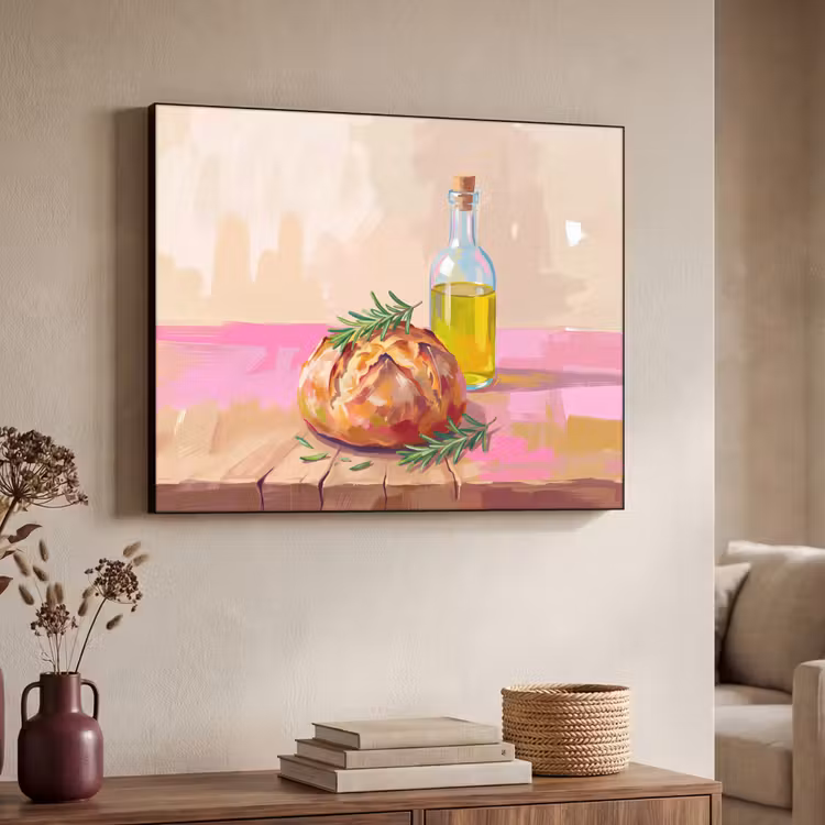 Art Frame - Eten - Brood - Olijfolie - Abstract - Keuken — 4