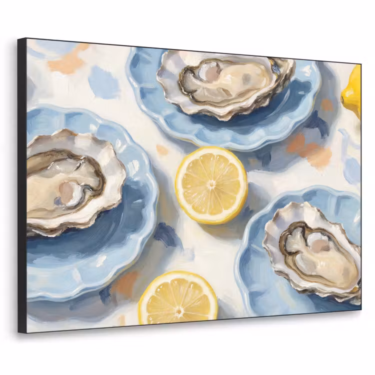 Art Frame - Eten - Oesters - Citroenen - Modern - Geel — 1