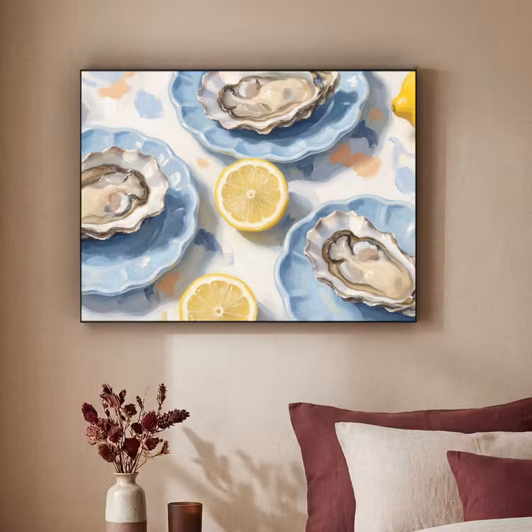 Art Frame - Eten - Oesters - Citroenen - Modern - Geel — 2