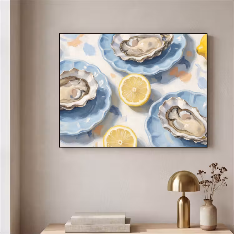 Art Frame - Eten - Oesters - Citroenen - Modern - Geel — 3