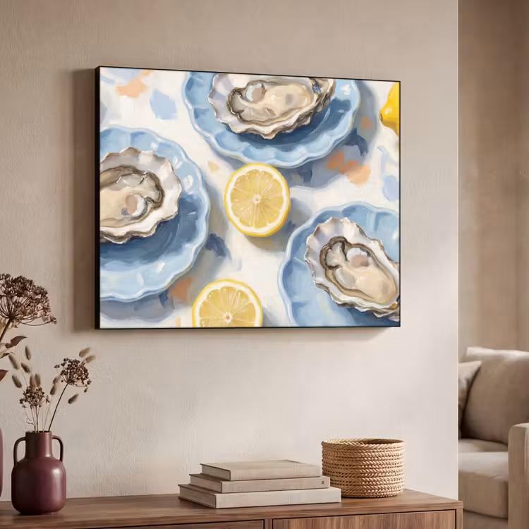 Art Frame - Eten - Oesters - Citroenen - Modern - Geel — 4