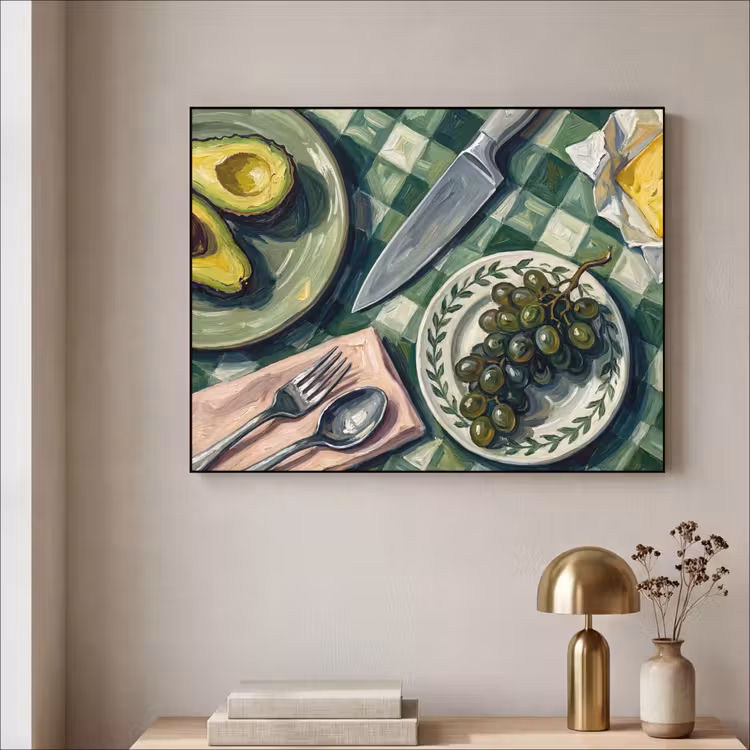 Art Frame - Eten - Ontbijt - Tafel - Modern - Groen — 3