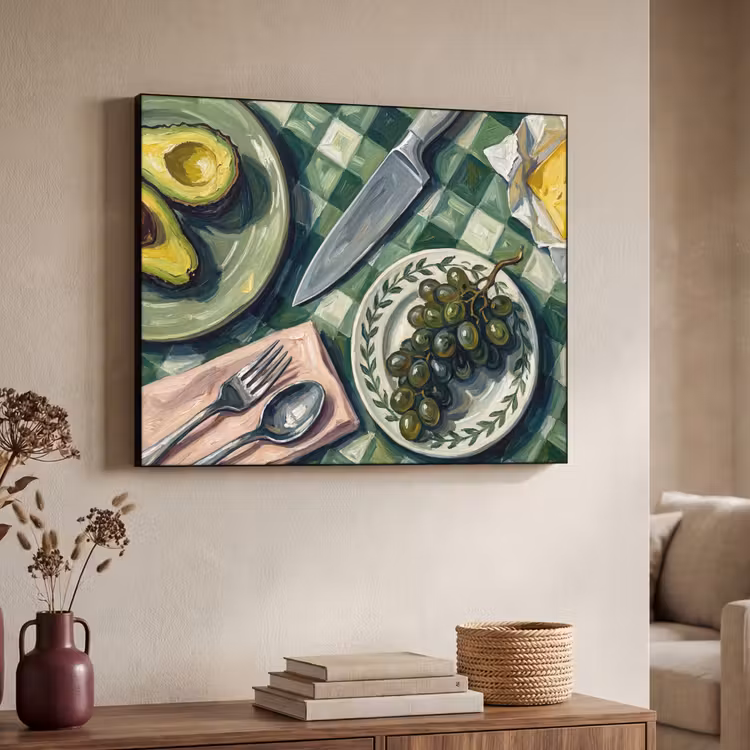 Art Frame - Eten - Ontbijt - Tafel - Modern - Groen — 4