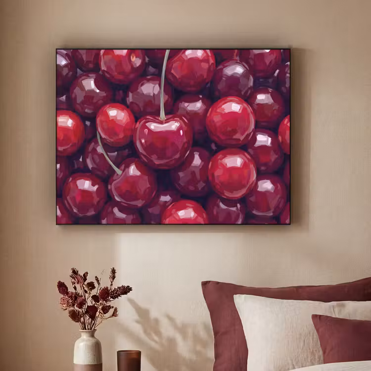 Art Frame - Fruit - Kersen - Eten - Modern - Rood — 2