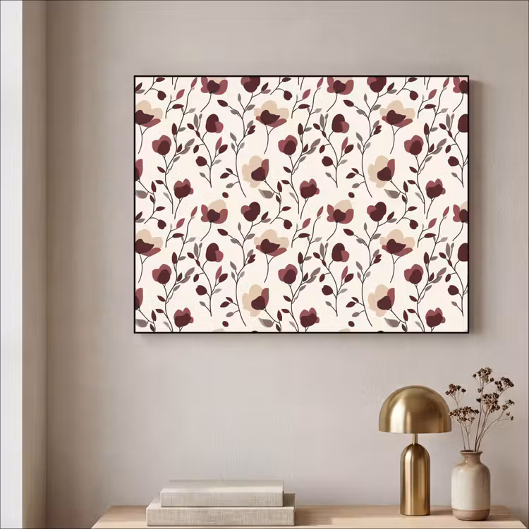 Art Frame - Bloemen - Botanisch - Bordeaux — 3