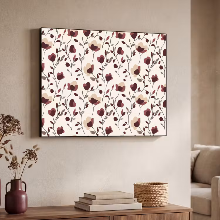 Art Frame - Bloemen - Botanisch - Bordeaux — 4