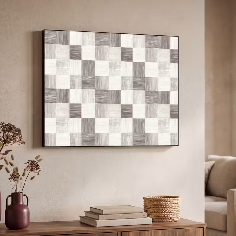 Art Frame - Patroon - Dambord - Houtnerf — 4