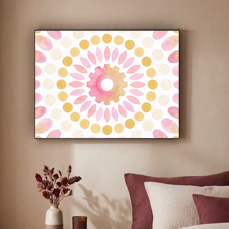 Art Frame - Abstract - Mandala - Kunst - Modern - Roze — 2