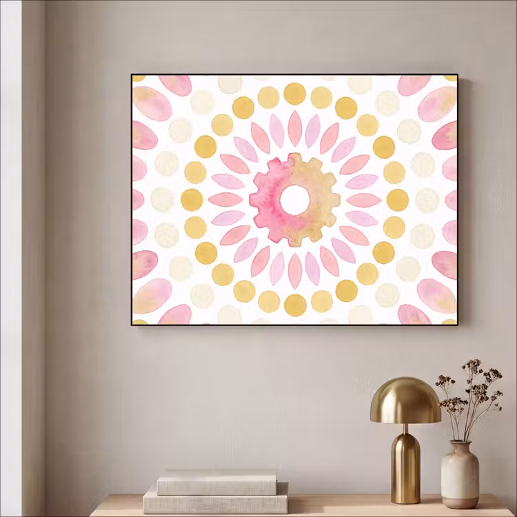 Art Frame - Abstract - Mandala - Kunst - Modern - Roze — 3