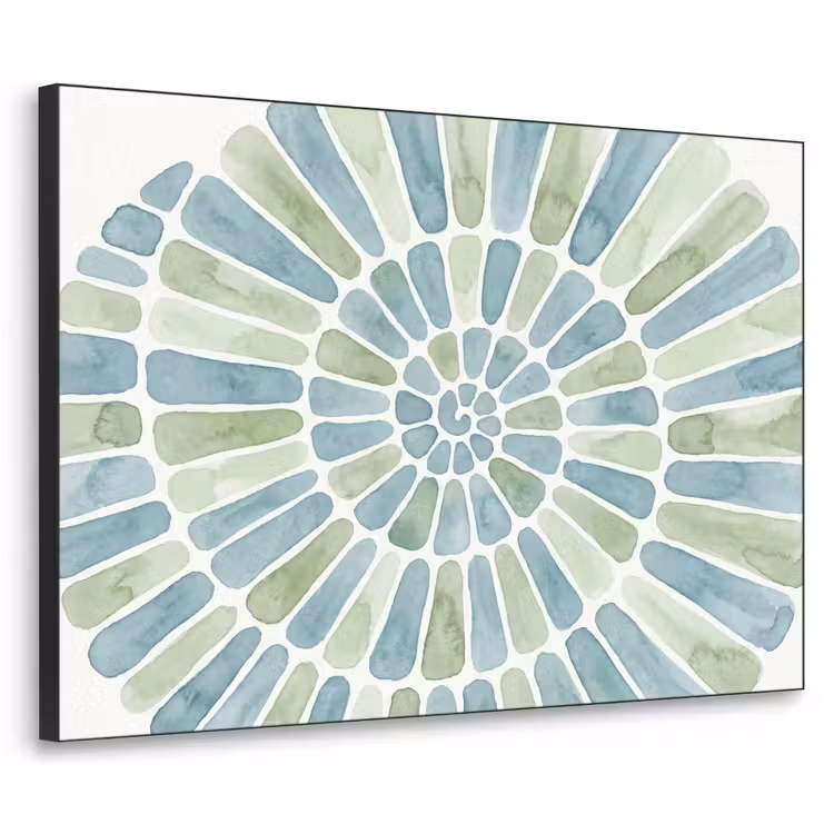 Art Frame - Abstract - Spiraal - Patroon - Modern - Blauw-Groen — 1