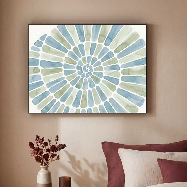 Art Frame - Abstract - Spiraal - Patroon - Modern - Blauw-Groen — 2