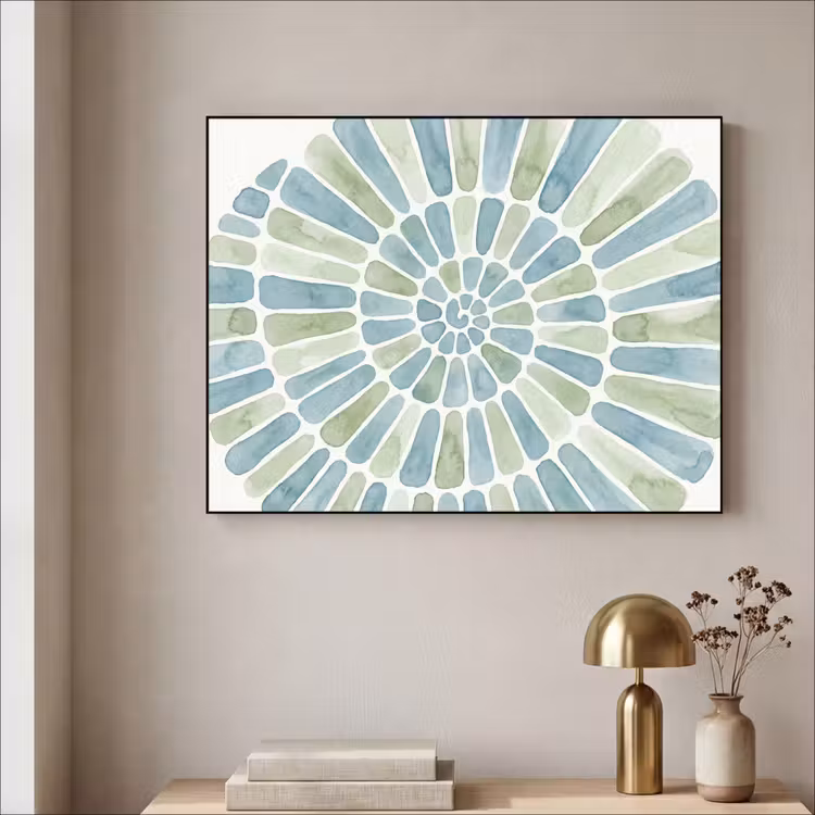 Art Frame - Abstract - Spiraal - Patroon - Modern - Blauw-Groen — 3
