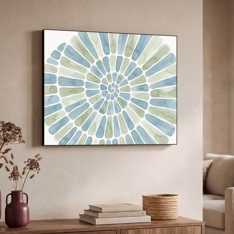 Art Frame - Abstract - Spiraal - Patroon - Modern - Blauw-Groen — 4