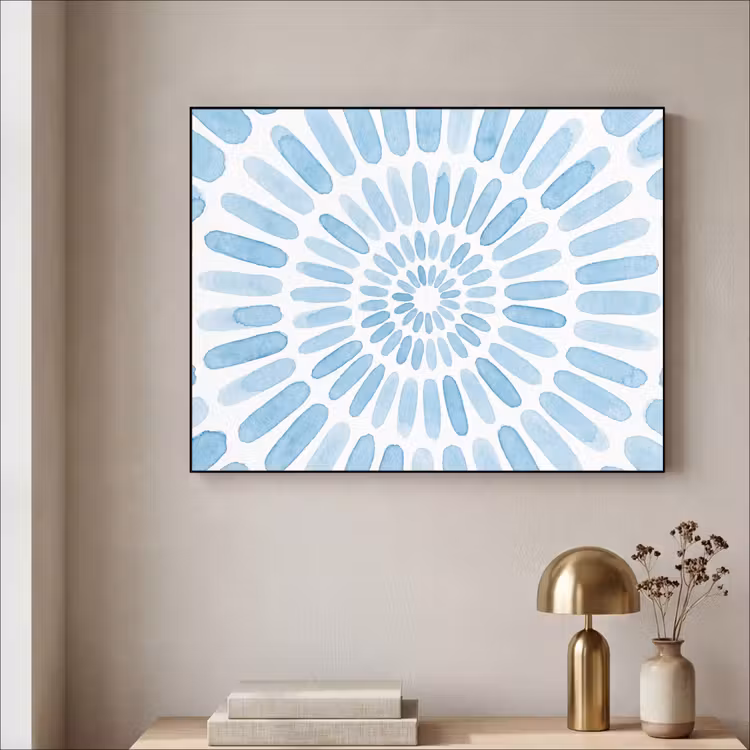 Art Frame - Abstract - Vormen - Kunst - Aquarel - Blauw — 3