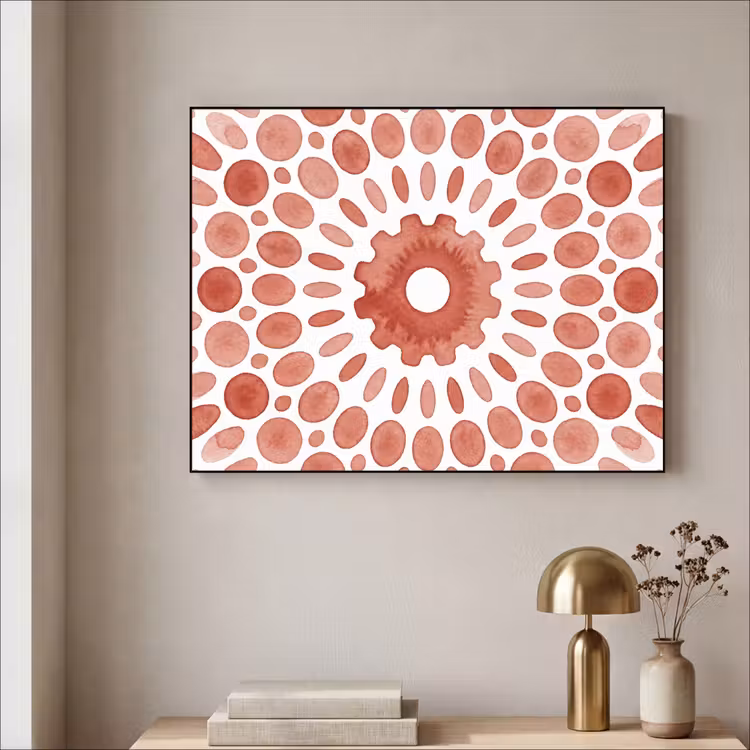 Art Frame - Patroon - Cirkels - Abstract - Modern - Rood — 3