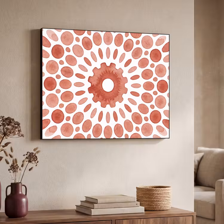 Art Frame - Patroon - Cirkels - Abstract - Modern - Rood — 4