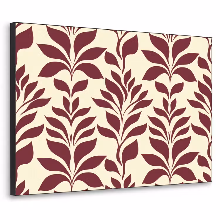 Art Frame - Abstract - Bladeren - Burgundy — 1