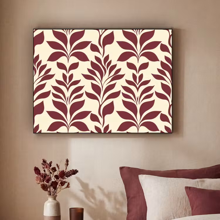 Art Frame - Abstract - Bladeren - Burgundy — 2