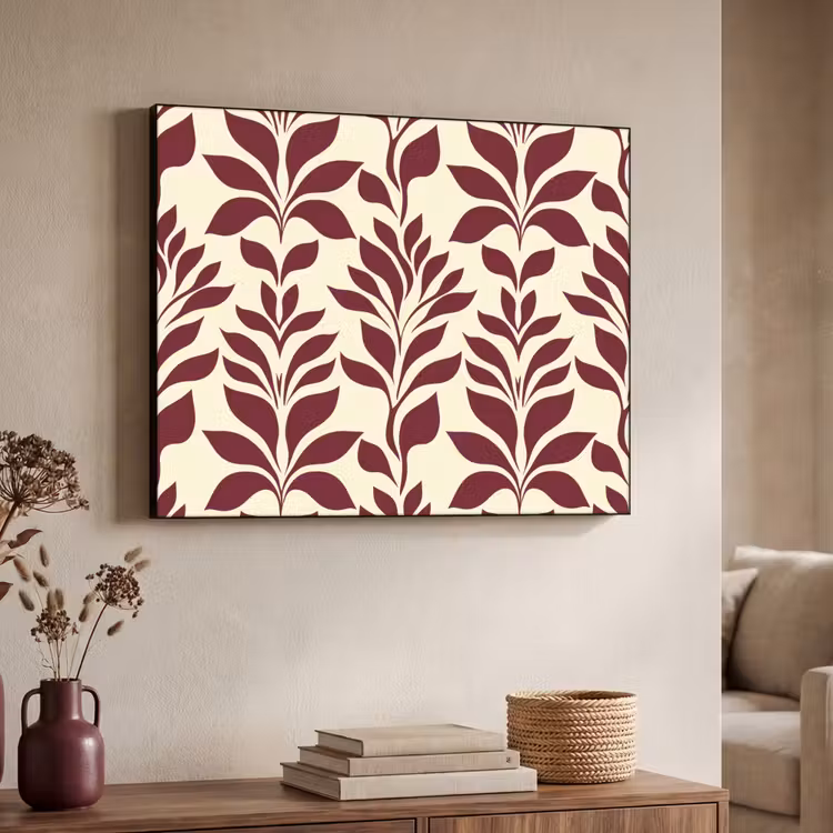 Art Frame - Abstract - Bladeren - Burgundy — 4