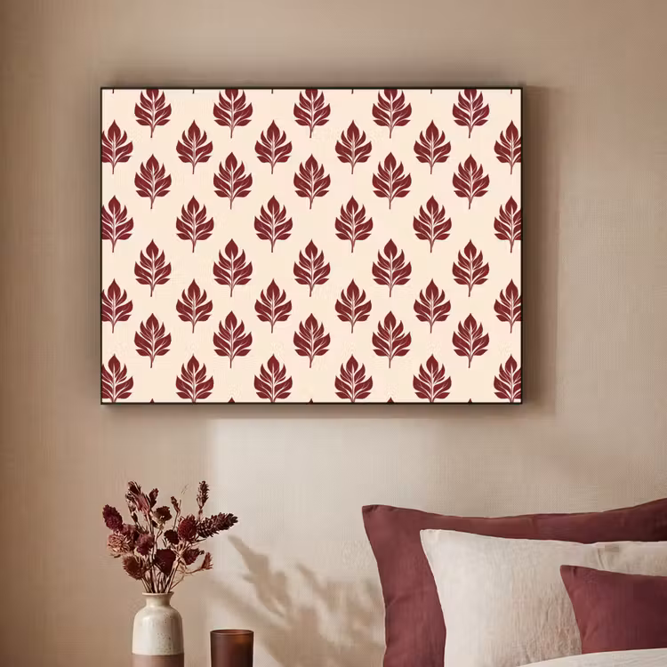 Art Frame - Botanisch - Patroon - Bordeaux — 2