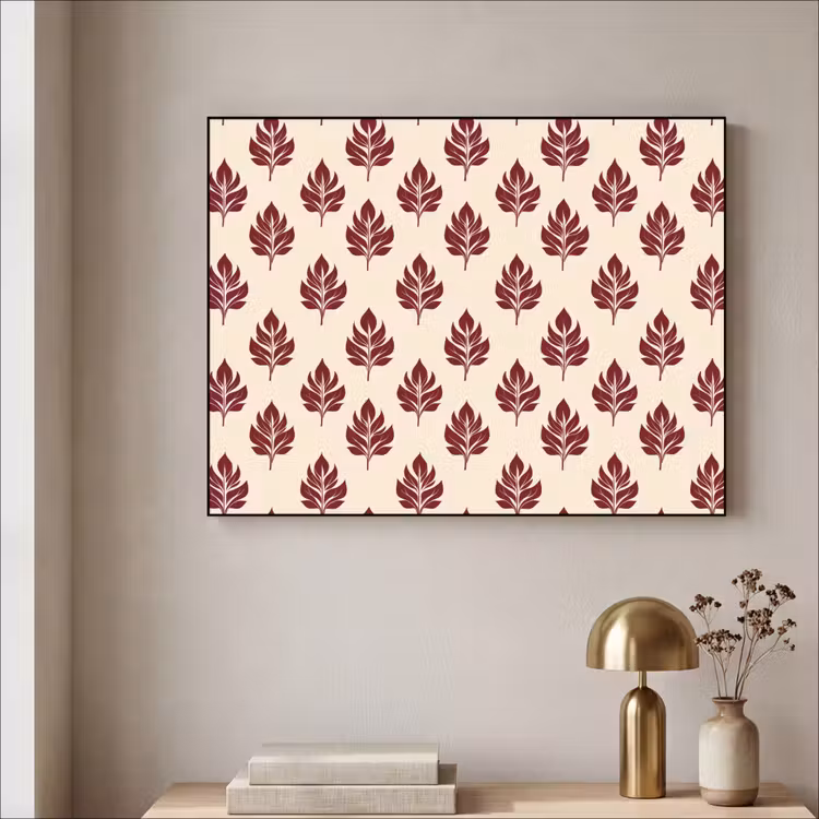 Art Frame - Botanisch - Patroon - Bordeaux — 3