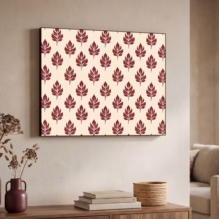 Art Frame - Botanisch - Patroon - Bordeaux — 4