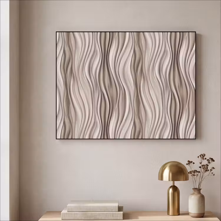 Art Frame - Golven - 3D - Crème — 3
