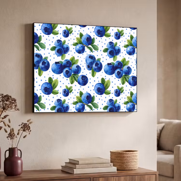 Art Frame - Bessen - Patroon - Blauw — 4