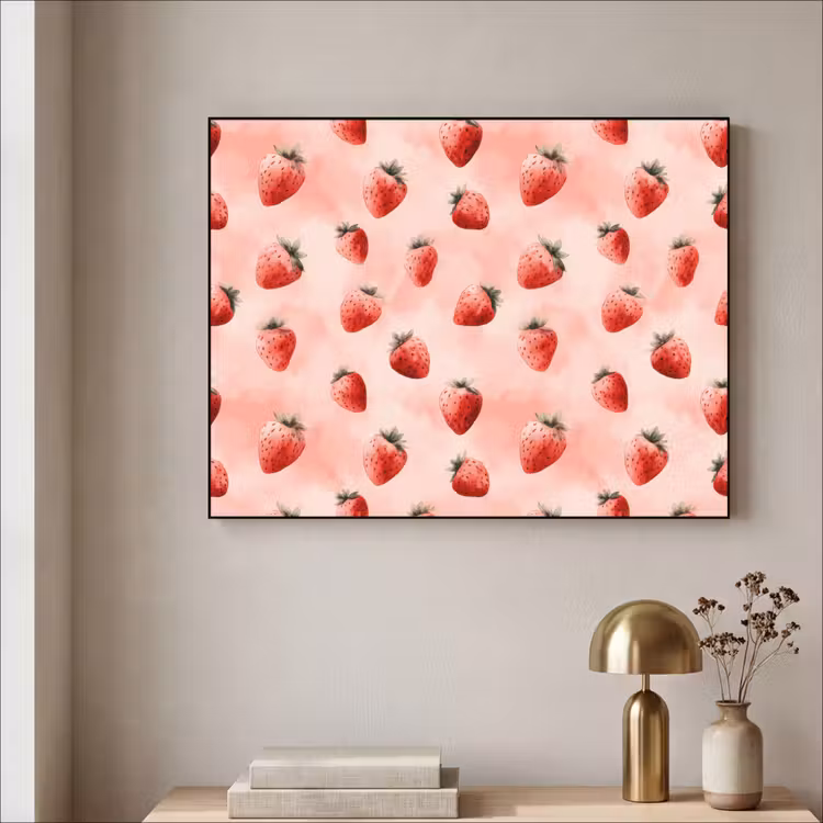 Art Frame - Aardbei - Patroon - Roze — 3