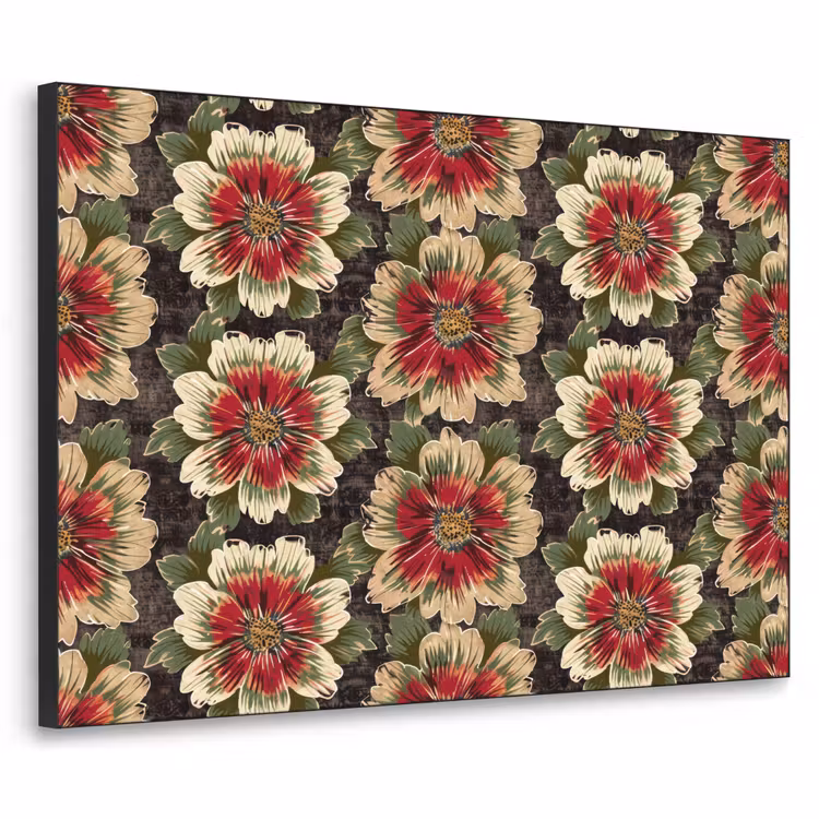 Art Frame - Bloemen - Klassiek - Patroon - Rood — 1
