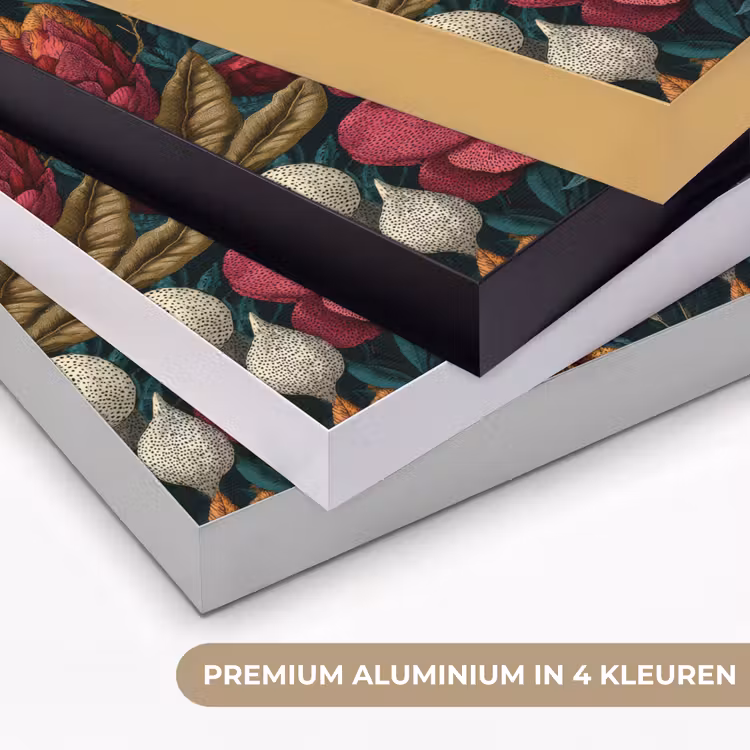 Art Frame - Bloemen - Patroon - Rood - Goud — 5
