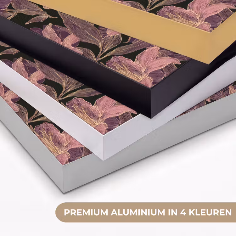Art Frame - Lelies - Patroon - Paars - Goud — 5