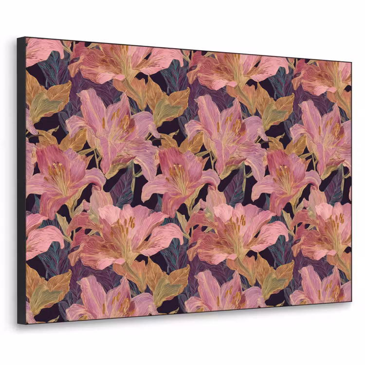 Art Frame - Lelies - Patroon - Roze - Goud — 1