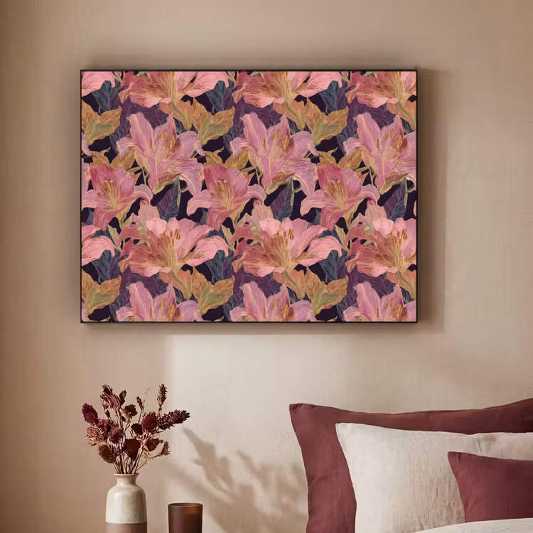 Art Frame - Lelies - Patroon - Roze - Goud — 2