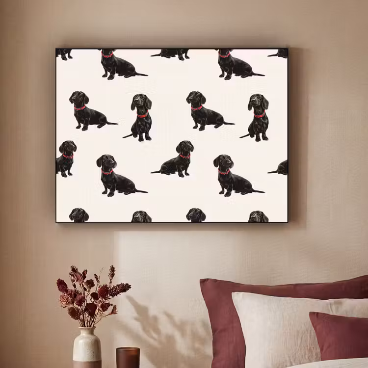 Art Frame - Hond - Patroon - Zwart — 2